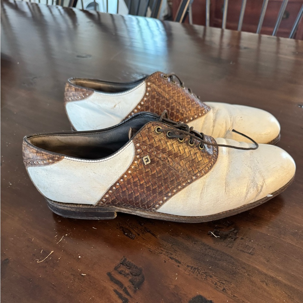 Footjoy Classics - Woven Leather Saddle Style
